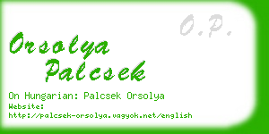 orsolya palcsek business card